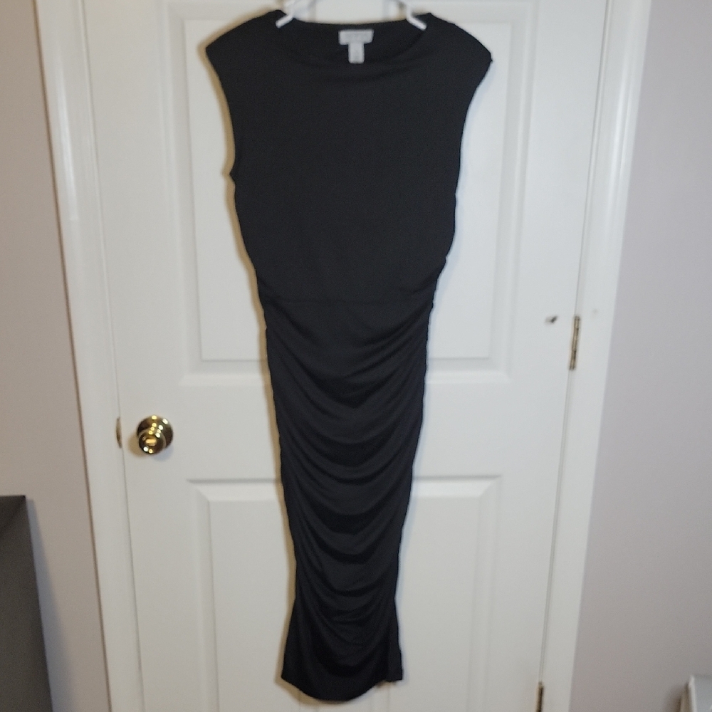 Sofia Jeans M Black Ruched Dress